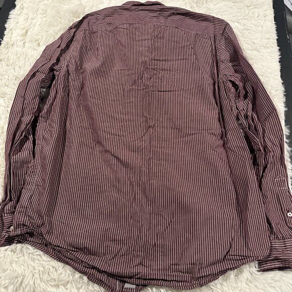 American Eagle Outfitters mens striped button down shirt LT collared preppy - Picture 10 of 11